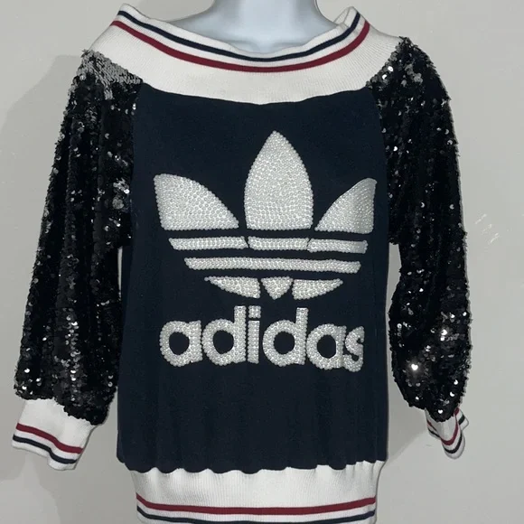 I love DIY by Panida ADIDAS sequin custom top small - Picture 5 of 6